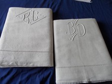 2 DRAPS  ANCIENS TOILE METIS