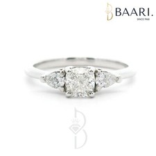 Bague en or blanc 14 carats