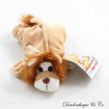 Mini peluche vintage lion SUPER TOYS marron Little Kraulis style rumple 17 cm
