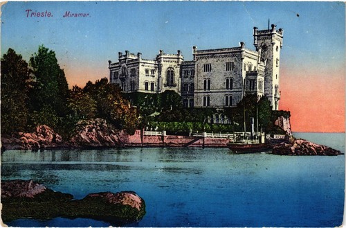 Cpa trieste miramare italy - trieste,