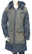 Veste chaude FREEMAN femme velours délavé bleu marine Glory Cord Navy taille S