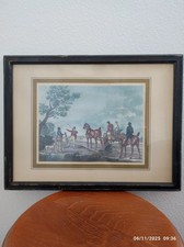 Carle VERNET - Départ pour la chasse - Lithographie ancienne encadrée