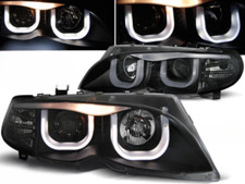 Paire de phares BMW serie 3 E46 Berline 01-05 angel eyes LED noir