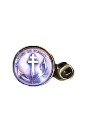 GROS PIN'S 2cm ASPECT BRONZE Porte Avion Marine Charles De Gaulle