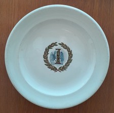 SARREGUEMINES RENAUD CLERMONT NICE ASSIETTE ²MILITARIA AIGLE NAPOLEON TBE 23 cm