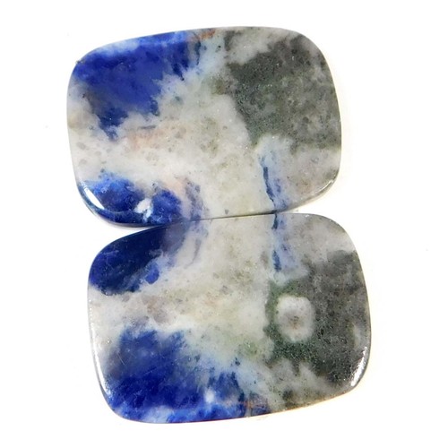 Paire cabochon coussin bleu - paire,