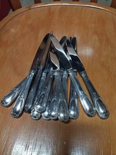 Couteaux métal argenté x12