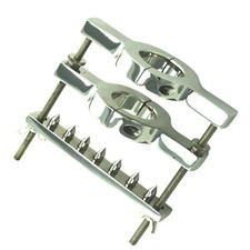 Bondage Stainless Steel Ball Stretcher System with Spike Ball Crusher
