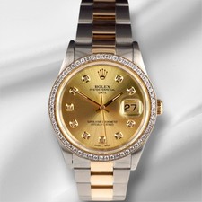 Rolex 34Mm Date 18K Or/Acier