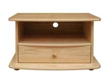 Meuble TV à roulettes 1 niche de rangement  et 1 tiroir PIN CLAIR