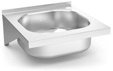 Plonge inox suspendue avec équerres série 450 1 bac