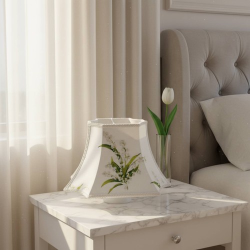 Abat jour floral - floral, vert