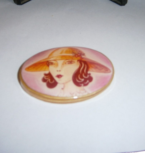 Vintage broche ovale - vintage,