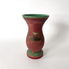 Vase en faïence émaillée Art Déco signé Schneider Paris – 1940s