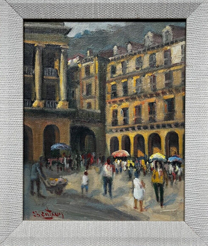Rare huile sur isorel - , eloy