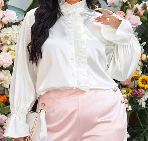 Blouse plis volants - blouse, à