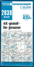 CARTE IGN SERIE BLEUE . 2839