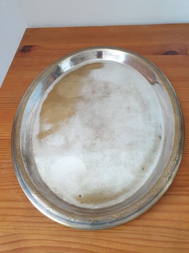 Plat ancien métal argenté - ancien,