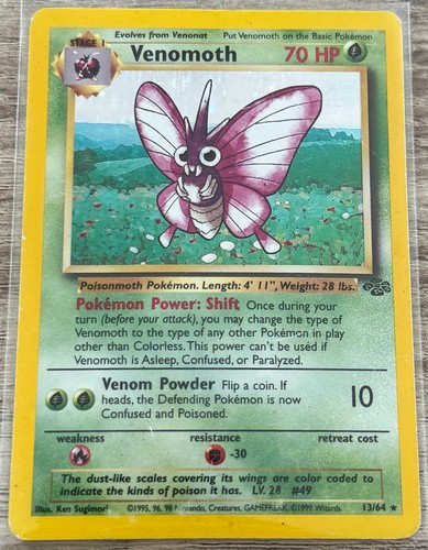 Carte pokémon venomoth - venomoth,