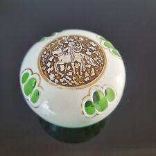 Boite Opaline Overlay Milieu XIXè Cristal Opalin Décor Perse 19thC