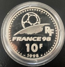 France, 10 Francs, Coupe du monde 98, 1998, Monnaie de Paris, BE, Argent, 