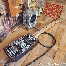 Guitare cigar box "Route 66"