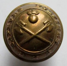 Bouton grelot en métal doré