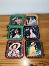 SOUS-VERRES + BOITE - COCA COLA - PIN’UP - OBJET PUBLICITAIRE ANCIEN ANNÉE 60-70