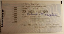 IRON SAVIOR  TICKET BILLET
