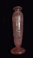 ANCIEN VASE ART DÉCO signé DEGUÉ  à décor géométrique gravé à l'acide vers 1920