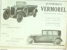 Publicite Auto Vermorel 1917