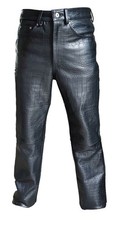 Pantalon de motard croco noir