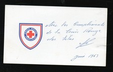vieux papiers CROIX ROUGE : care manscrte avec logo   CRfrançaise P47795