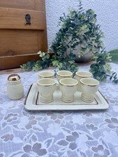 Ensemble Vintage de Coquetiers avec Plateau et Salière – Années 1950/60