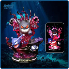 🔷 Figurine Pokémon Gengar Évolution Lumineuse | Ectoplasma 26 cm