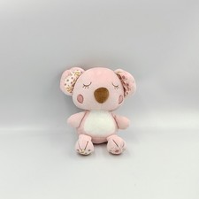 Doudou koala rose blanc fleurs