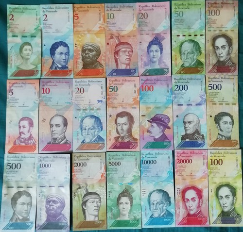 Venezuela banknotes complete - venezuela,