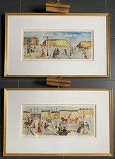 Paire De Lithographies