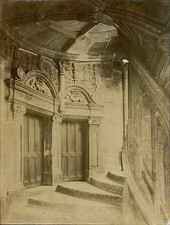 France, Château de Blois. Aile François 1er. Escalier intérieur  Vintage albumen