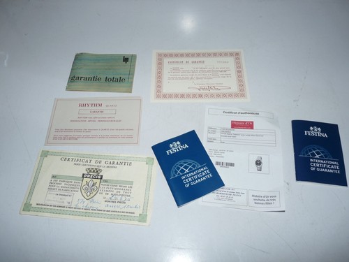Lot certificat montre lip - lot,