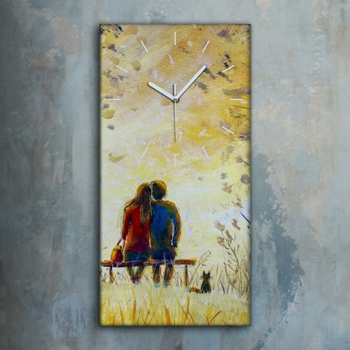 Horloge murale sur - , toile
