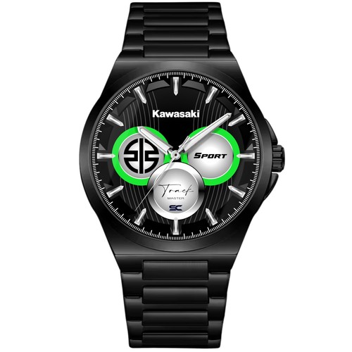 Montre noir acier fan - noir, art