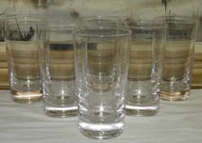 CRISTAL DE SEVRES : Lot de 6 verres (hauteur 13.7 cm, très bon état, signés)