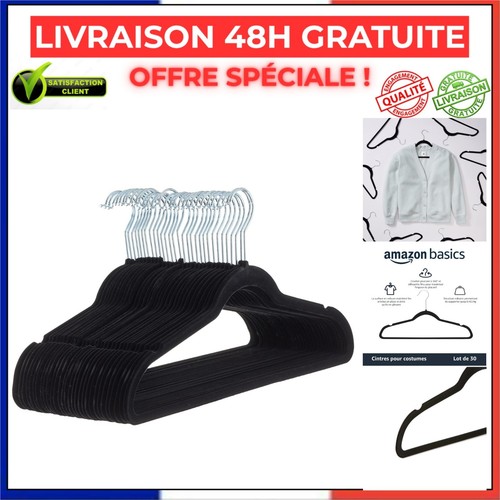 Lot cintres velours noirs - lot,