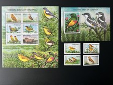 Tanzanie 2006 Mi. 4347 - 4356 Bl. 589 Oiseaux endémiques Sunbird Fiscal