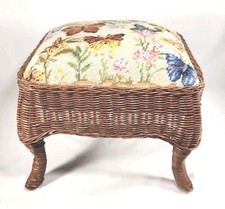 Wicker Foot Stool Ottoman