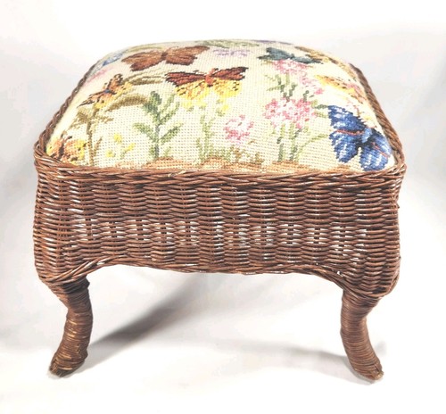 Wicker foot stool ottoman - foot,