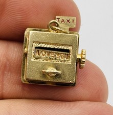 Pendentif Charm Métre De Taxi En Or Jaune 14k Vintage