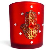 Bougeoir en verre marocain