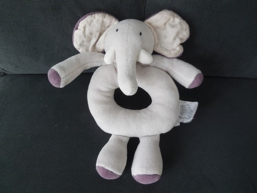 Doudou hochet éléphant gris - doudou,